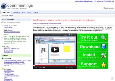 Screenshot Open Meetings