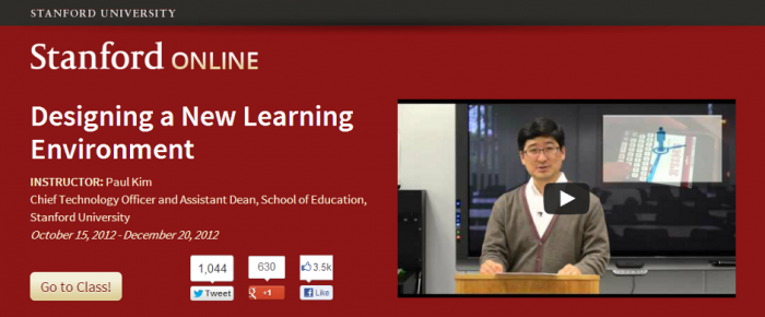 Screenshot of the homepage of "Design a New Learning Environment" #DNLE